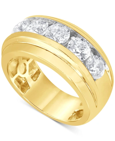 Macy's Men's Diamond Channel-set Ring (3 Ct. T.w.) In 10k Gold