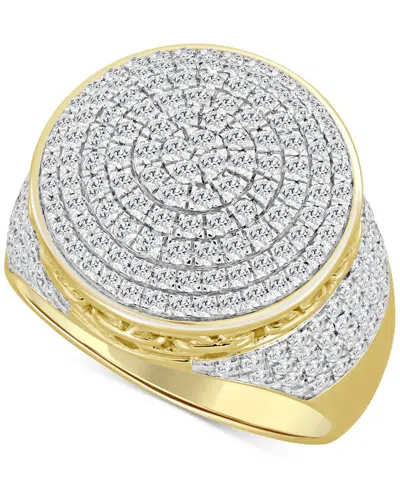 Macy's Men's Diamond Circle Cluster Ring (1-1/2 Ct. T,w.) In 10k Gold