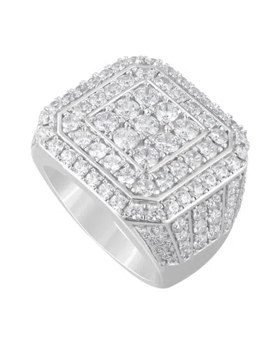 Macy's Men's Diamond Cluster Ring (5 Ct. T.w.) In 10k Yellow, White Or Rose Gold In White Gold