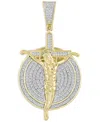 Macy's Men's Diamond Crucifix Pendant (1/2 Ct. T.w.) In 10k Yellow Gold In Gold
