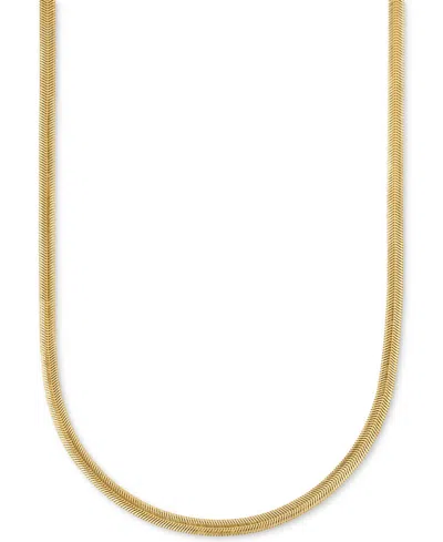 Macy's Men's Diamond-cut Wide Snake Chain Necklace In 14k Gold Over Sterling Silver, 22"