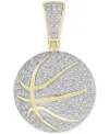 Macy's Men's Diamond Pave Basketball Pendant (1/4 Ct. T.w.) In 10k Gold