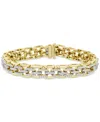 Macy's Men's Diamond Pave Wide Chain Link Bracelet (2-1/4 Ct. T.w.) In 10k Gold In Gold