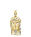 Macy's Men's Diamond Pharaoh Pendant (1/2 Ct. T.w.) In 14k Gold-plated Sterling Silver In Gold