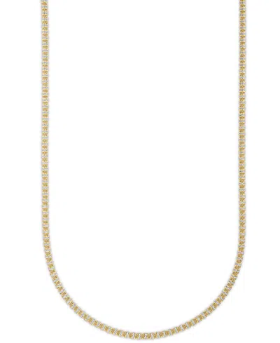 Macy's Men's Diamond-cut Ice Chain Necklace In 14k Gold Over Sterling Silver