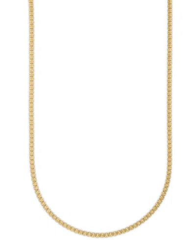 Macy's Men's Diamond-cut Ice Chain Necklace In 14k Gold Over Sterling Silver
