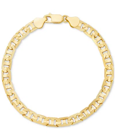 Macy's Men's Mariner Link Chain Bracelet In 14k Gold-plated Sterling Silver In Gold Over Silver