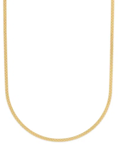 Macy's Men's Polished Bismark Chain Necklace In 14k Gold Over Sterling Silver In Pattern