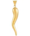 Macy's Men's Polished Cornicello Horn Pendant In 10k Gold In Gold