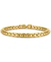 Macy's Men's Venezia Box Link Chain Bracelet In 14k Gold-plated Sterling Silver In Gold