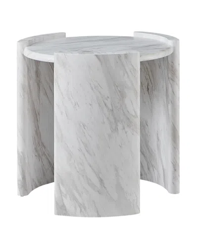 Macy's Merino 24" End Table In Light Grey