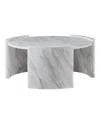 Macy's Merino 42" Cocktail Table In Light Grey