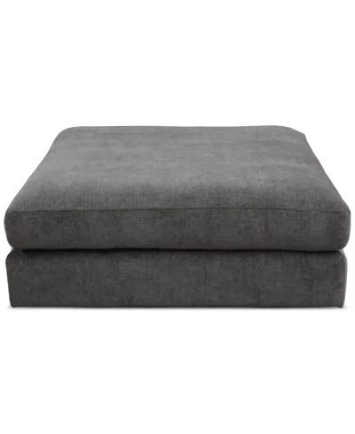 Macy's Merten Fabric Castered Ottoman, Exclusively At  In White