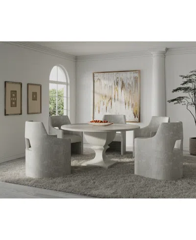 Macy's Mezzanine 5-pc. Dining Set (round Table & 4 Host Chairs) In No Color