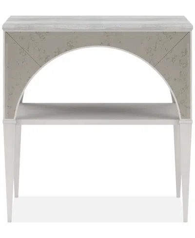 Macy's Mezzanine Night Table In Light Grey
