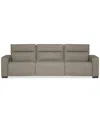 Macy's Miren 3-pc. Fabric Sectional With 2 Power Headrest Recliners, Exclusively At  In Brown