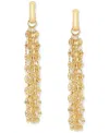 Macy's Mirror Chain Multi-strand Linear Drop Earrings In 10k Gold In Gold