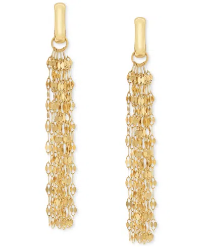 Macy's Mirror Chain Multi-strand Linear Drop Earrings In 10k Gold
