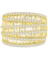 Macy's Mixed Cubic Zirconia Multi-row Ring (4-3/4 Ct. T.w.) In 14k Gold Over Sterling Silver In Gold