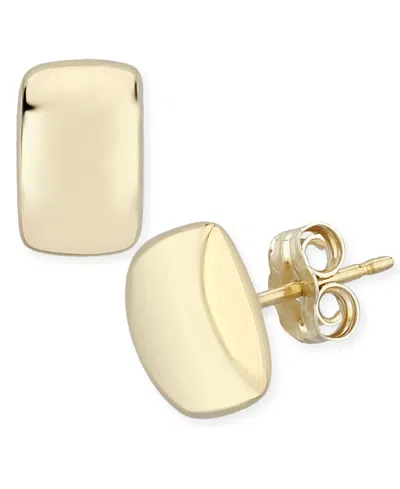 Macy's Modern Rectangle Stud Earrings Set In 14k Yellow Gold