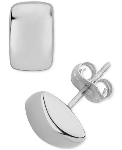 Macy's Modern Rectangle Stud Earrings Set In 14k Yellow Gold In Multi