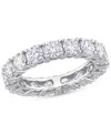 Macy's Moissanite All-around Eternity Band (4 Ct. T.w.) In 10k White Gold In White Gold Moissanite