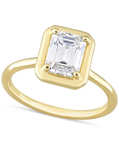 Macy's Moissanite Bezel Ring (1-3/4 Ct. T.w.) In 10k Gold