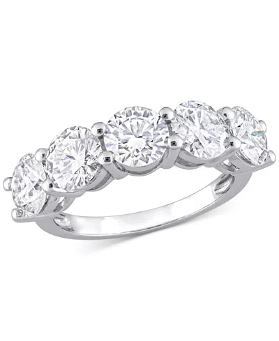 Macy's Moissanite Five Stone Anniversary Band (4 Ct. T.w.) In 10k White Gold