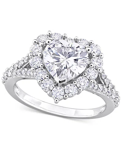 Macy's Moissanite Heart Ring (3 Ct. T.w.) In Sterling Silver