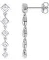 Macy's Moissanite Linear Drop Earrings (5/8 Ct. T.w.) In Sterling Silver In White