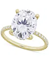 Macy's Moissanite Oval Ring (4-7/8 Ct. T.w.) In 10k Gold In Moissanite