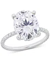 Macy's Moissanite Oval Ring (4-7/8 Ct. T.w.) In 10k White Gold In Moissanite