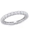 Macy's Moissanite Polished Eternity Band (1-1/2 Ct. T.w.) In 10k White Gold In White