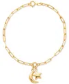 Macy's Moon & Star Charm Bracelet In 10k Gold In Gold
