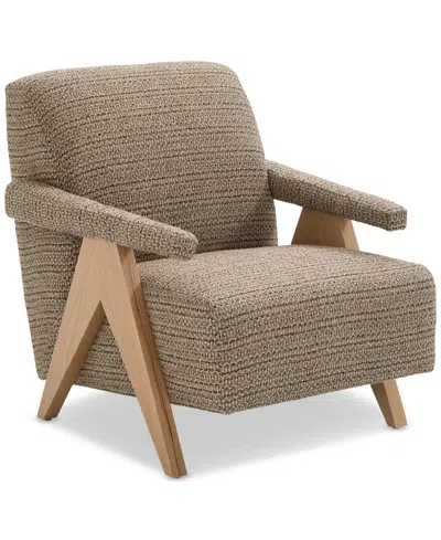 Macy's Morgane Fabric Accent Chair, Created For  In Twine