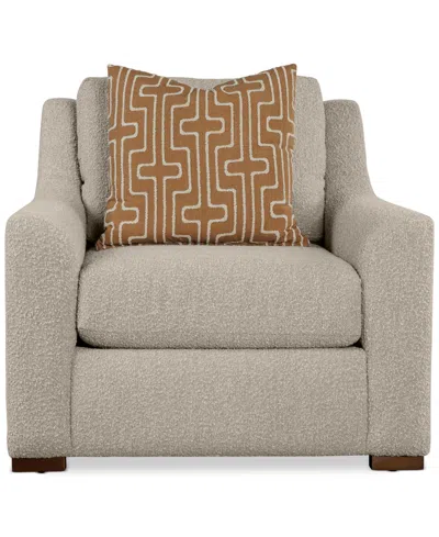 Macy's Morgane Fabric Arm Chair, Created For  In Brown