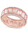 Macy's Morganite (8-3/4 Ct. T.w.) & Diamond (5/8 Ct. T.w.) Eternity Band In 14k Rose Gold In Morganite