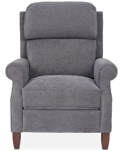 Macy's Morrilton 40" Fabric Push Back Recliner, Created For Macys In Parika Charcoal