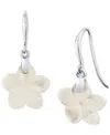 Macy's Mother-of-pearl (15mm) Flower Drop Earrings In Sterling Silver In Silver