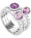 Macy's Multi-gemstone (1-5/8 Ct. T.w.) Ring In Sterling Silver In Silver