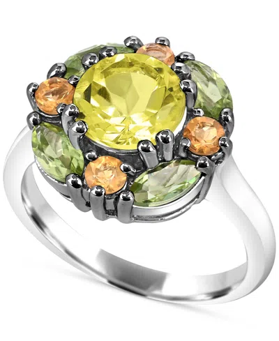 Macy's Multi-gemstone Cluster Ring (3-1/2 Ct. T.w.) In Sterling Silver