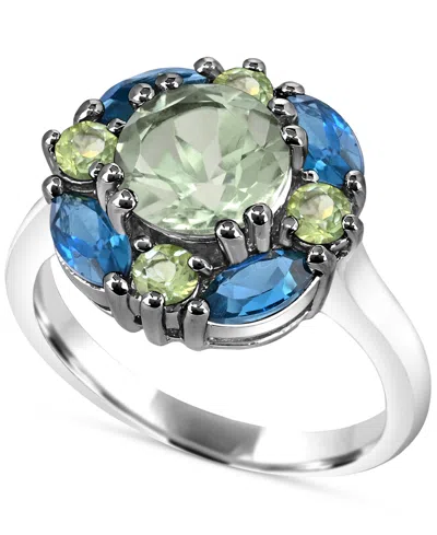 Macy's Multi-gemstone Cluster Ring (3-5/8 Ct. T.w.) In Sterling Silver