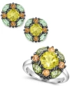 Macy's Multi Gemstone Cluster Stud Earrings Ring Collection In Sterling Silver In Multi-gemstone
