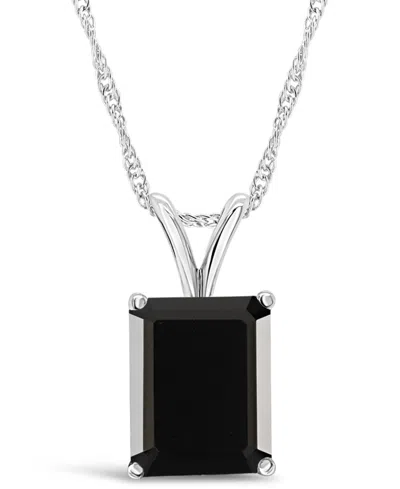 Macy's Multi-gemstone Pendant Necklace In 14k Yellow Gold (also In 14k White Gold) In Black