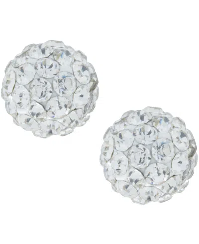 Macy's Multicolor Crystal Pave Ball Cluster Stud Earrings In Sterling Silver (also Available In Silver) In Metallic
