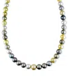 Macy's Multicolor Cultured South Sea & Tahitian Pearl (9-12mm) 18" Strand Necklace 14k Yellow Gold In Multi