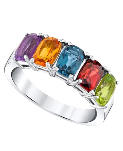 Macy's Multi-gemstone (3-1/4 Ct. T.w.) Ring In Sterling Silver In Gold