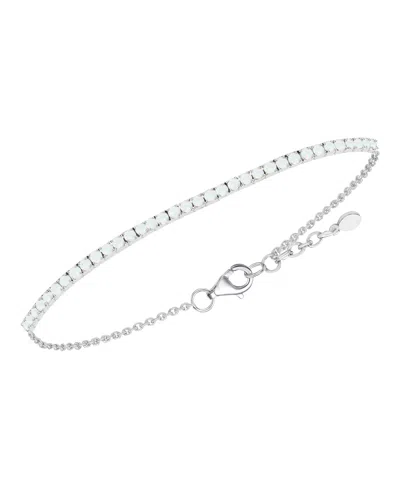 Macy's Multi-gemstone Bracelet In Sterling Silver