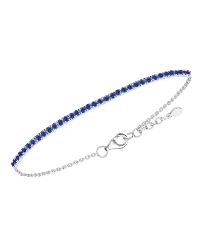 Macy's Multi-gemstone Bracelet In Sterling Silver In Blue