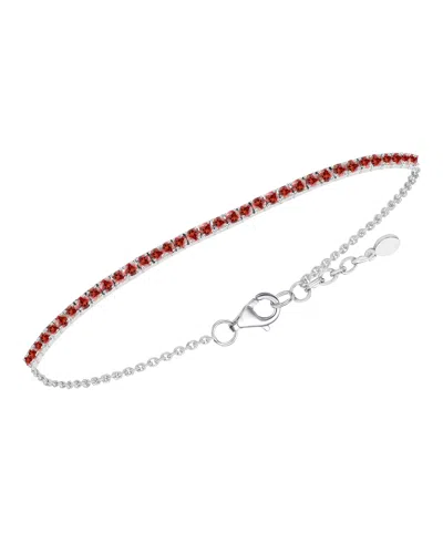 Macy's Multi-gemstone Bracelet In Sterling Silver In Gray